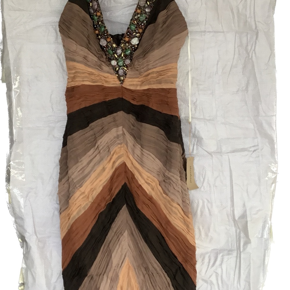 Mandalay beaded dress, size 8. New with tags